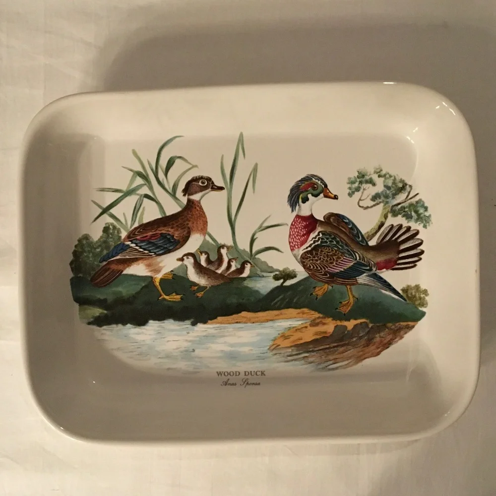 PORTMEIRION Rare Vintage Wood Duck Casserole Baking Serving Dish Tray